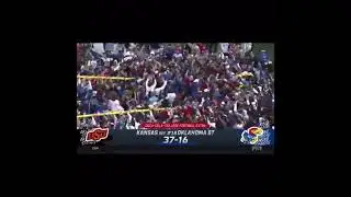 Kansas Fans Rip down the goal post #collegefootball