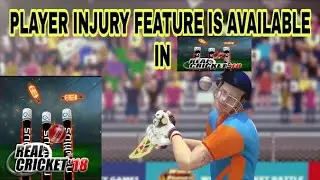 Player injury feature is available in real cricket 18
