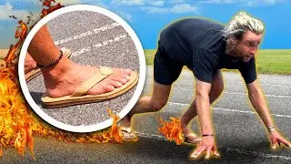 Setting 100 Meter World Record In Flip Flops