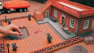 DIY Mini Brick House with Staircase and Railing Making Science Project | Dry Mini Creator