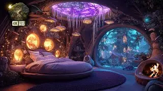 Enchanted Snowy Bedroom Fireplace: 7 Hours of Pure Relaxation ASMR