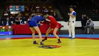 DOROSHENKO (RUS) vs TANANA (BLR). World Cadets SAMBO Championships 2018