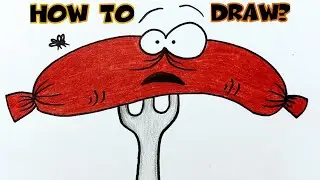 How to Draw a Cute Sausage | Easy Drawing Tutorial