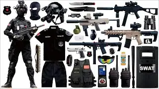 Unboxing mystery toy box, TEC9 submachine gun, Colt M1911 carbine set, UMP45 submachine gun