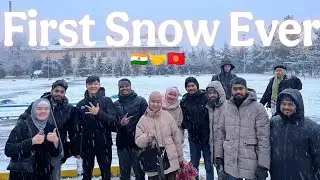 First Snow Ever 🎿 MBBS Abroad Kyrgyzstan || Abdur Ke Vlogs 