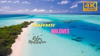 1 hour 4k Tour Of Maldives Relax Music