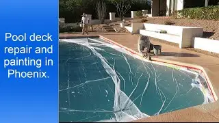 Ремонт и покраска палубы бассейна в Финиксе.