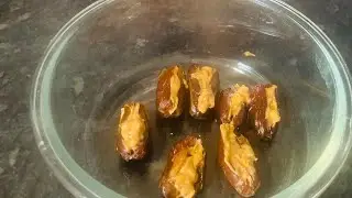 Peanut butter stuffed date #dates#penutbutter#healthysnacks#sweet