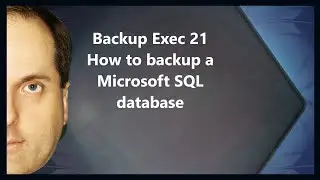 Backup Exec 21 Как создать резервную копию базы данных Microsoft SQL