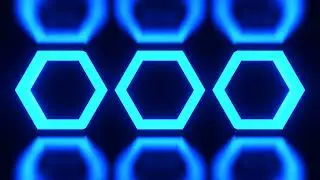Blue Alternating Flashing Strobes Hexagons Background VJ Loops
