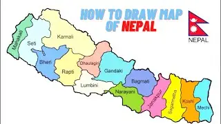 #shorts How to #draw a map of #Nepal | Как нарисовать карту Непала