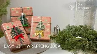 Decorate a Gift in 5 Minutes | Easy DIY Macram&eacute; Christmas Tree