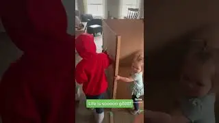 When Mom brings home big pieces of cardboard&hellip; let the box fort creating begin! #boxfort #boxlife