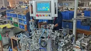 Artist painting brush,  ferrule and bristle assembly machine
