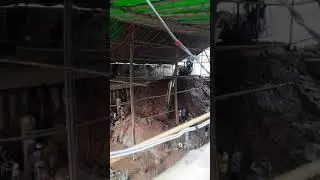 Excavator Digging Deep Hole in Construction area #shorts