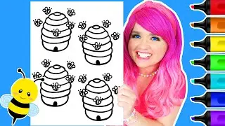 Coloring Bees & Beehives Coloring Page | Ohuhu Art Markers