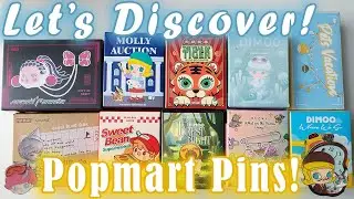 Давайте откроем и распакуем серию шкатулок-заглушек Popmart Enamel Pin (Skullpanda, Dimoo, Pucky, HIrono и другие)