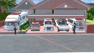 All Ambulance Cars 🚑 🚐 Parked at Sis Rina Pink House 🏡🏠 Sakura School Simulator 