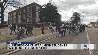 Students stage walkout at Central High in protest of ICE