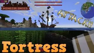 Minecraft Minecolonies Fortress Ep 09:  TWO RAIDS Same time!