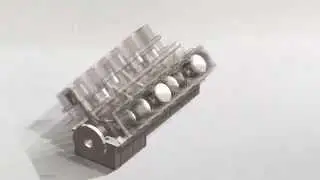 Motor V12 modelo 3D