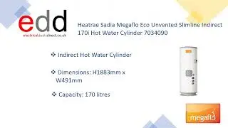 Heatrae Sadia Megaflo Eco Unvented Slimline Indirect 170i: Efficient Hot Water Solution!