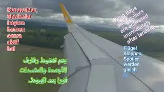 Flugzeug Landung. U&ccedil;ak inişi. Plane landing. هبوط الطائرة. Aterrizaje de avion. Vomāna iỊiyuvike.