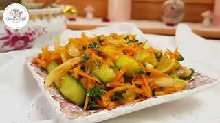 Asiatisch inspiriert: Schüttelsalat mit Sojasoße und Knoblauch/ Gurkensalat/ Easyrecept