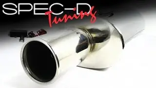 SPECDTUNING DEMO VIDEO: exhaust muffler with electronic adjustable silencer & remote controller