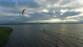 Kitesurfing Strand Horst aerial footage shot with DJI Inspire X3 drone