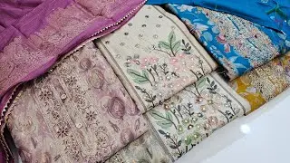 Party wear suits | Festive collection | Designer dress materials | Unstitch premium material Buy now
