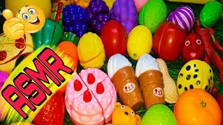 Oddly Satisfying Fruits & Vegetables Cutting ASMR | Wooden Sounds #diy #satisfyling #asmrsounds 