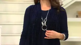 Susan Graver Liquid Knit Long Sleeve Top with Burnout Velvet Vest with Gabrielle Kerr
