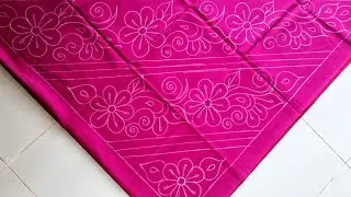 How to draw a simple nakshi kantha.nokshi katha design.nakshi kantha drawing tutorial.