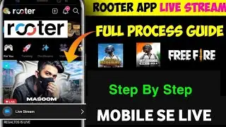How to live stream with Rooter app bgmi🤩Rooter app how to earn money | how to live Bgmi in rooter