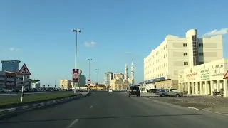 Driving through the streets of Ras-Al-Khaimah city.
