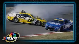 Kyle Larson SENDS IT into Turn 3, collects Ryan Blaney late in Stage 2 | Motorsports on NBC