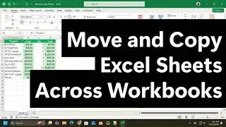 Move and Copy Excel Sheets Across Workbooks
