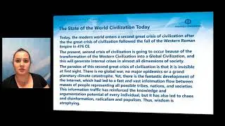 CONTEMPORARY WORLD CIVILIZATION - Unit 8 Chapter Summary
