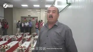 هؤلاء كلهم عائلتي ، كل يوم نعيش موتآ جديدآ . مواطن أيزيدي أثناء إستلام رفات عائلته .