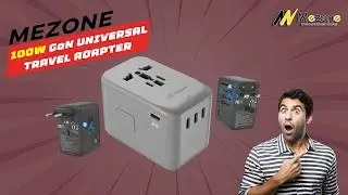 MEZONE 100W GaN Universal Travel Adapter - 4 Type-C / QC Port