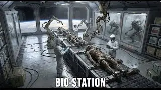 SPACE STATION – ORBITAL ANIMAL PROCESSING FACILITY — HYPER REALISTIC FUTURISTIC FARM