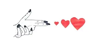 How to draw hands with Love fire eary to draw art #artoflife
