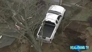 20 foot deep sinkhole opens up in a Philadelphia