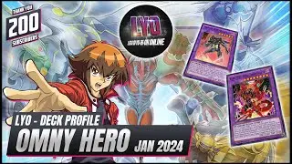 *Top 4 Rarity Tournament* OMNY HERO Deck Profile - Jan 2024 [Feat. Gianpy] LYO Lega Yu-Gi-Oh Online