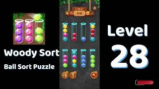 Woody Sort Level 28 | Ball Sort Puzzle Gameplay 🧠 | Solutionguruji