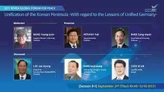 S8-1 Unification of the Korean Peninsula -With regard to the Lessons of Unified Germany