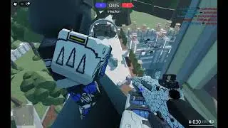 Me playing Energy Assault on Roblox.
