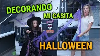 DECORANDO MI CASITA DE MADERA EN HALLOWEEN 👻 LA CASA MÁS TERRORÍFICA DANIELA GO