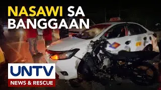 Rider, nasawi habang sugatan naman ang angkas nito nang mabangga ng taxi